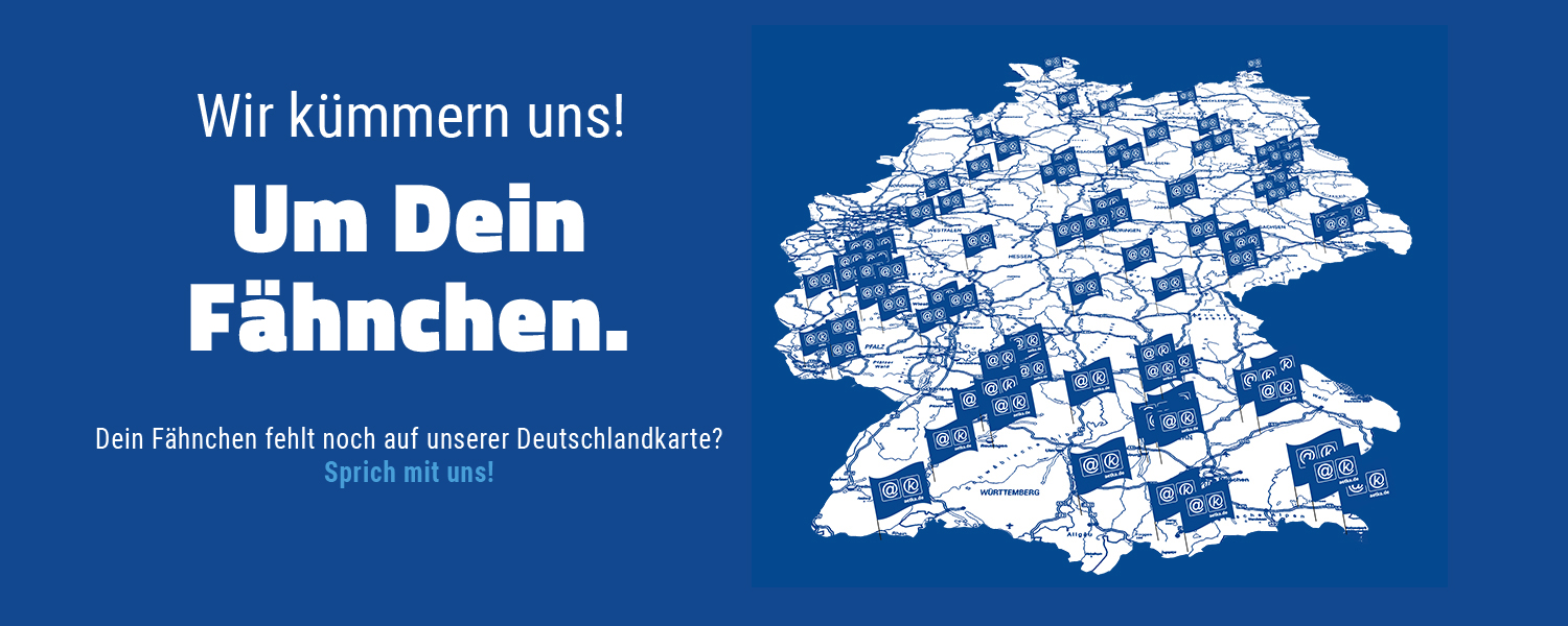 Deutschlandkarte mit Standorten der aetka Filialen